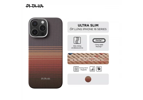Ốp lưng  PITAKA Ultra-Slim (with PitaTap)  iPhone 16 Pro Max