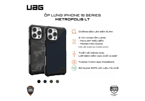 Ốp lưng  UAG Metropolis LT cho iPhone 16 Pro Max