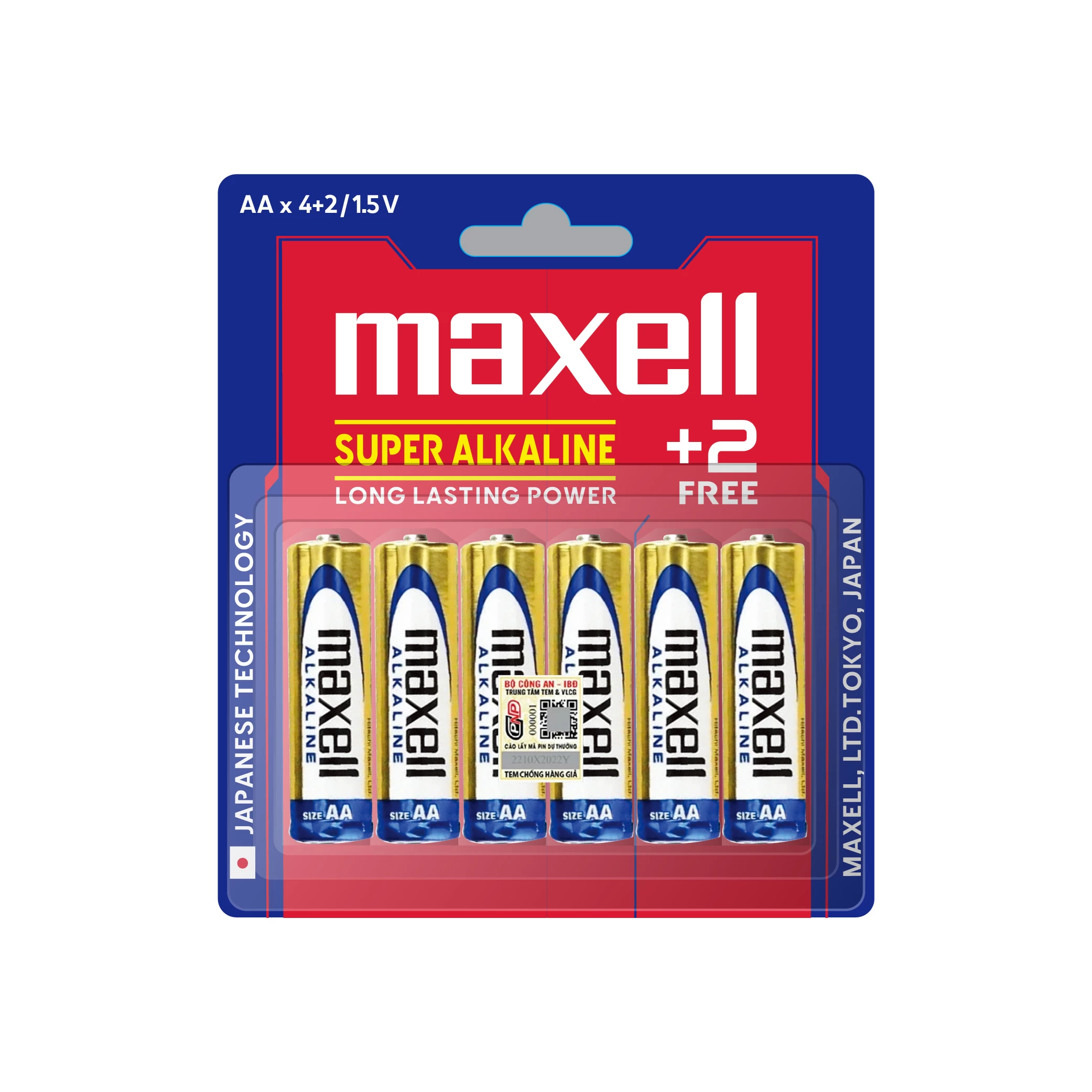 Pin Kiềm Maxell AA LR6(GD) Combo 4 viên tặng 2 viên