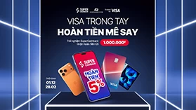 Hoàn tiền 5% tối đa 1 triệu qua CASHBACK