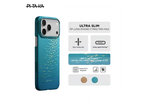 Ốp lưng PITAKA Ultra-Slim (with PitaTap) Glints of Gold iPhone 17 Pro Max