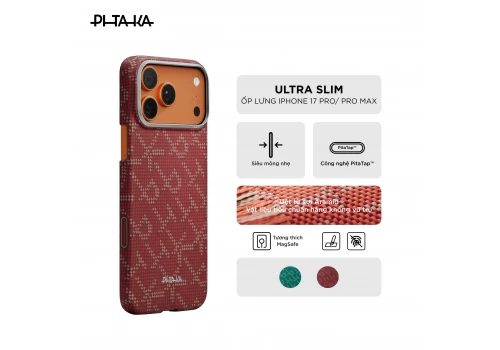 Ốp lưng PITAKA Ultra-Slim (with PitaTap) Monogram iPhone 17 Pro Max