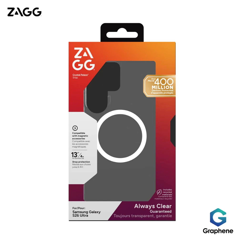 Ốp lưng ZAGG Crystal Palace Snap - Clear cho Samsung S26 Ultra