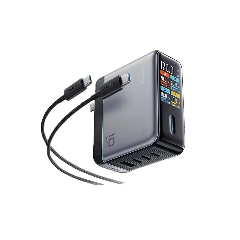 Bộ sạc nhanh CUKTECH 10 Ultra GaN 120W Super Charger – AD1204U (kèm cáp)