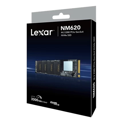 Ổ cứng SSD Lexar NM620 1TB M.2 2280 PCIe 3.0x4 (Đoc 3300MB/s - Ghi 3000MB/s) - (LNM620X001T-RNNNG)