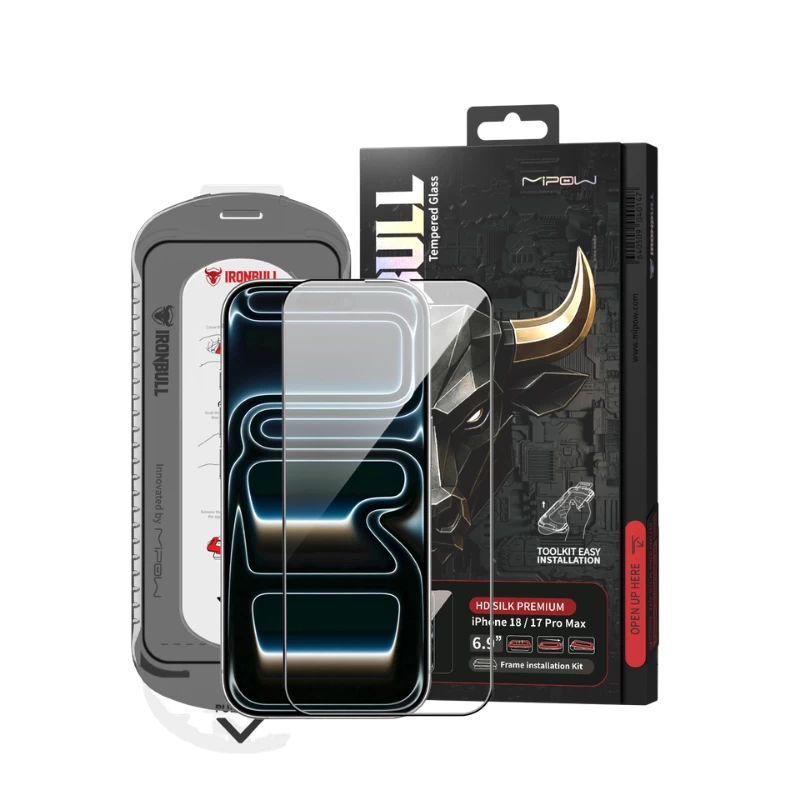 Cường Lực iPhone 18Pro Max/17Pro Max 6.9inch MIPOW IRONBULL HD Silk Premium