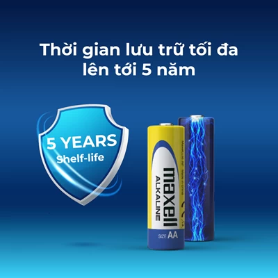 Pin Kiềm Maxell AA LR6(GD) Combo 4 viên tặng 2 viên