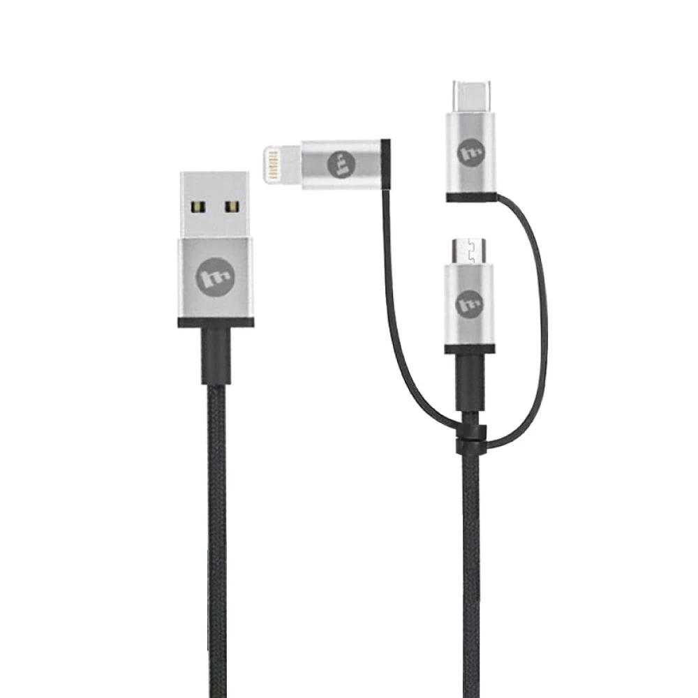 Cáp Tri - Trip Mophie 1M Black - Chính Hãng