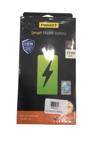 Pin Iphone 6 Chính Hãng Pisen (Dung Lượng Cao 2150Mah)