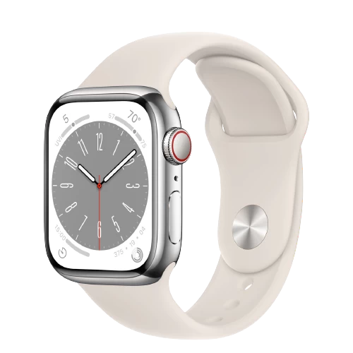 Apple Watch Series 8 - GPS + Cellular, 45mm - Viền thép dây cao su