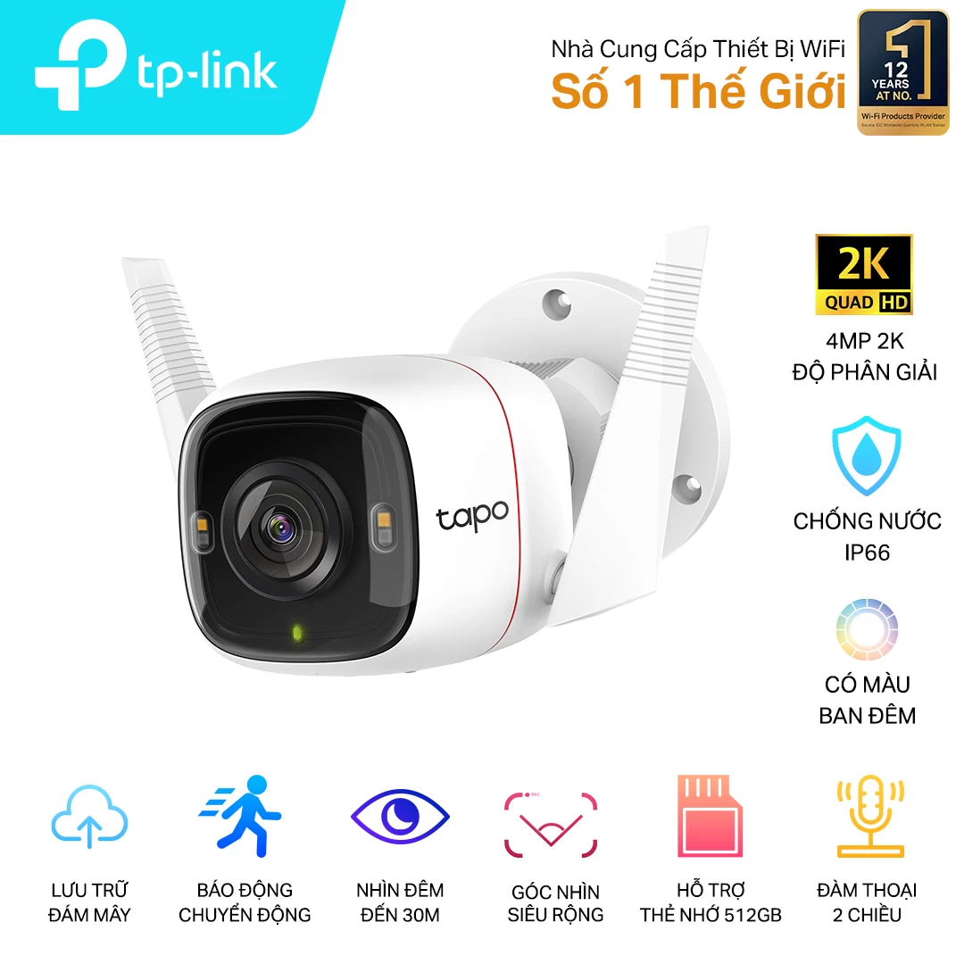 Camera Wifi Ngoài Trời Tp - Link Tapo C320Ws 2K - Chính Hãng