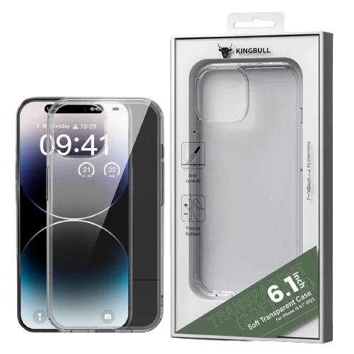 Ốp lưng trong suốt Silicon TPU SOFT Transparent - iPhone 15 