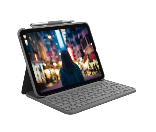 Bao Da Kèm Bàn Phím Logitech Slim Folio Cho Ipad Gen 10Th - Chính Hãng