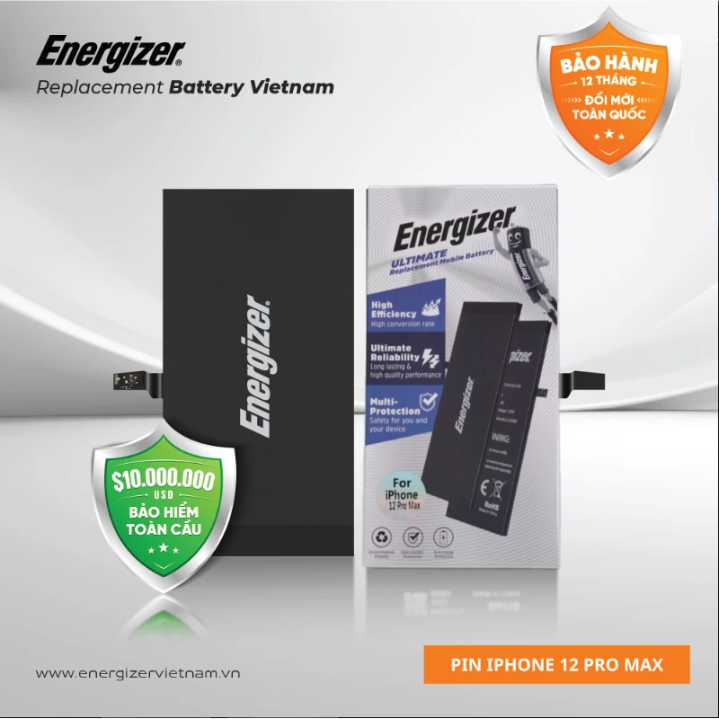 Pin Energizer Iphone 12 Pro Max - Eca12Pm3687P Chính Hãng
