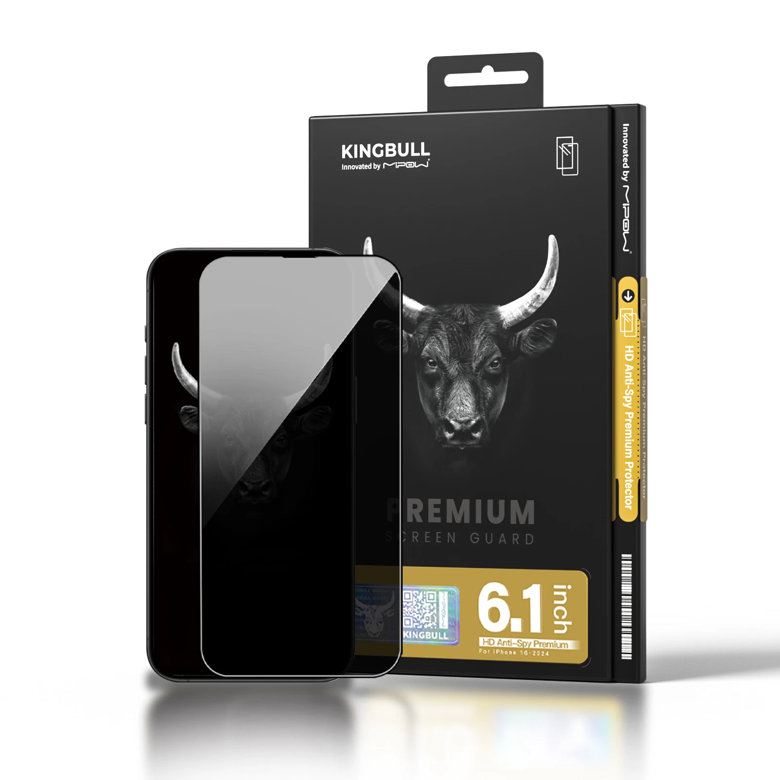 Kính Cường Lực Mipow Kingbull Hd Anti - Spy Premium Silk For Iphone 6.1 Inch 