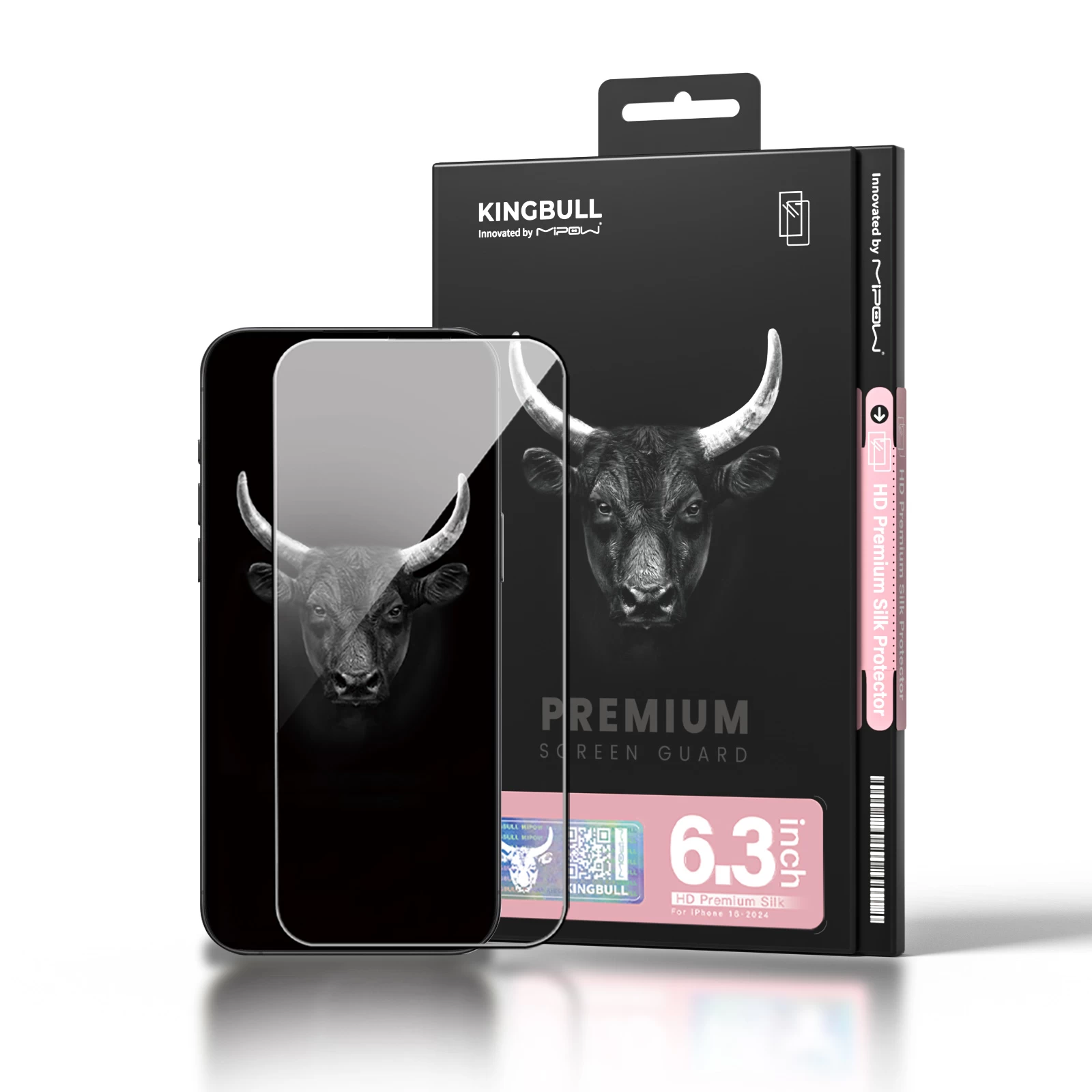 Kính Cường Lực Mipow Kingbull Hd Premium Silk For Iphone 6.3 Inch 2024