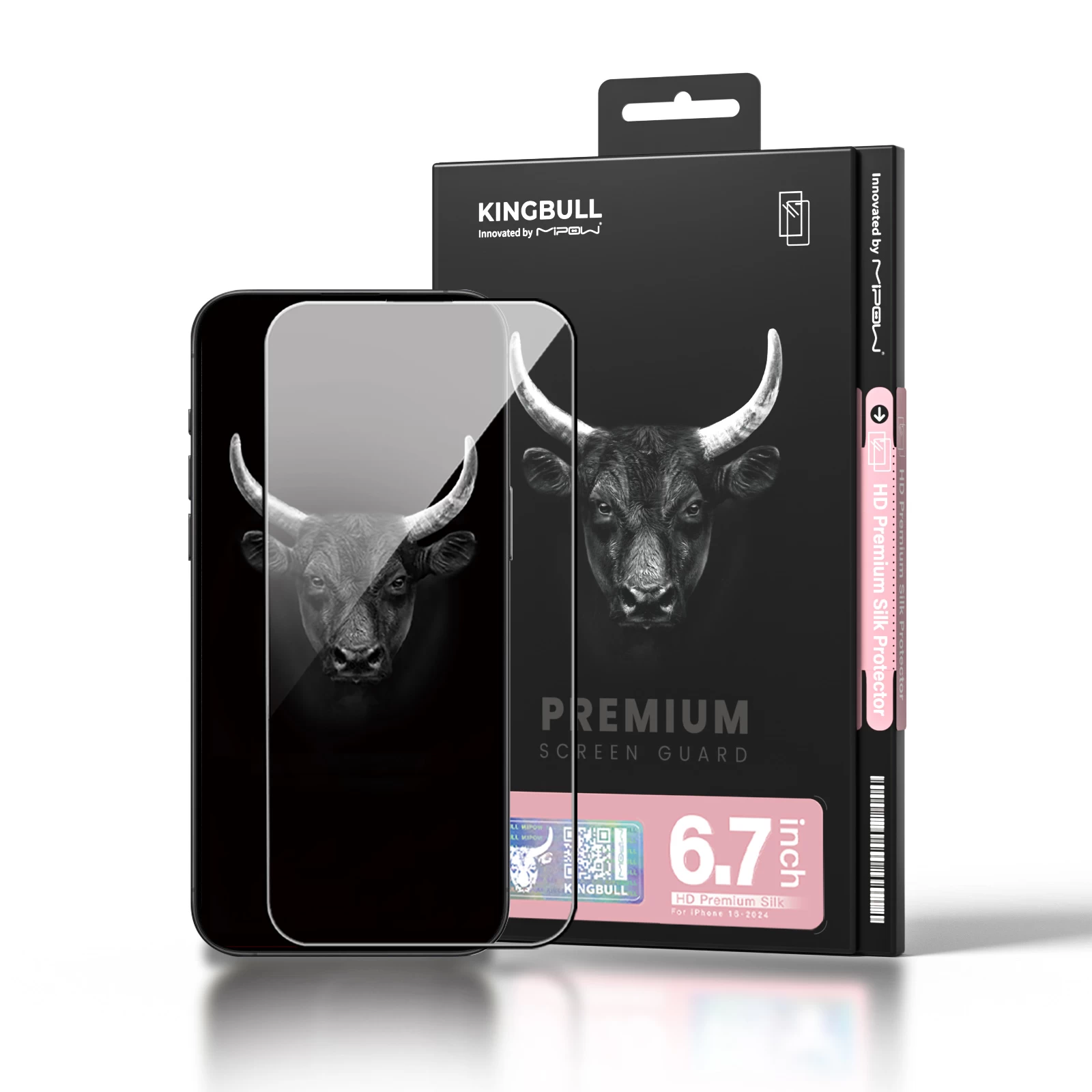 Kính Cường Lực Mipow Kingbull Hd Premium Silk For Iphone 6.7 Inch 2024
