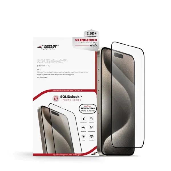Apple iPhone 16 Pro Max Dán Chống Va Đập Zeelot Solidsleek Full Cao Cấp