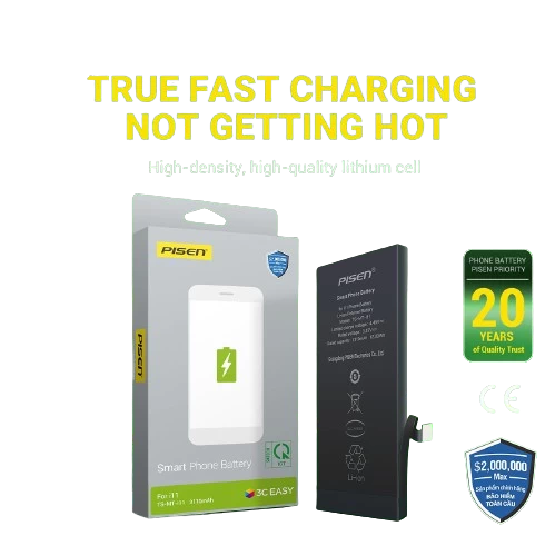 Pin Iphone 13 Pro Chính Hãng Pisen (Dung Lượng Chuẩn 3095Mah)