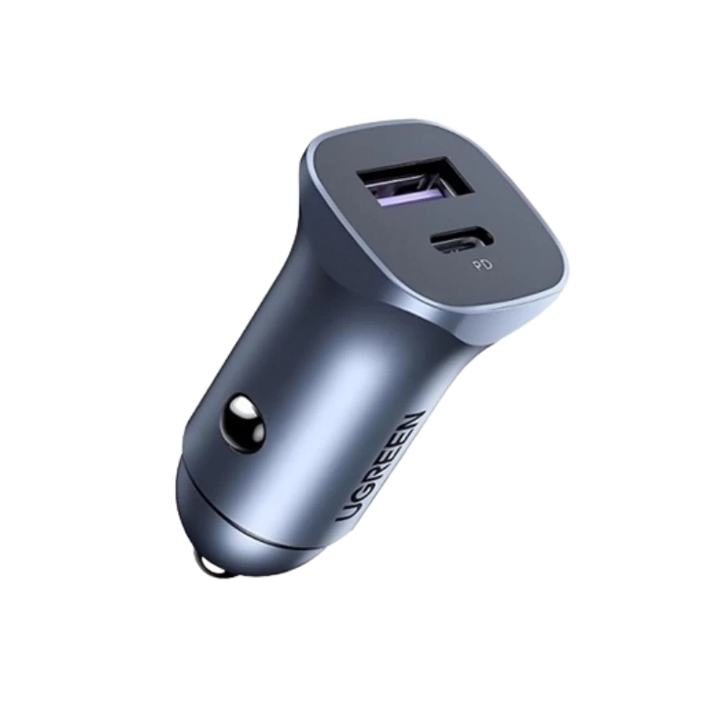 Sạc Ô Tô Ugreen 30W 2 Cổng Usb - C + Usb - A Cd130 4085