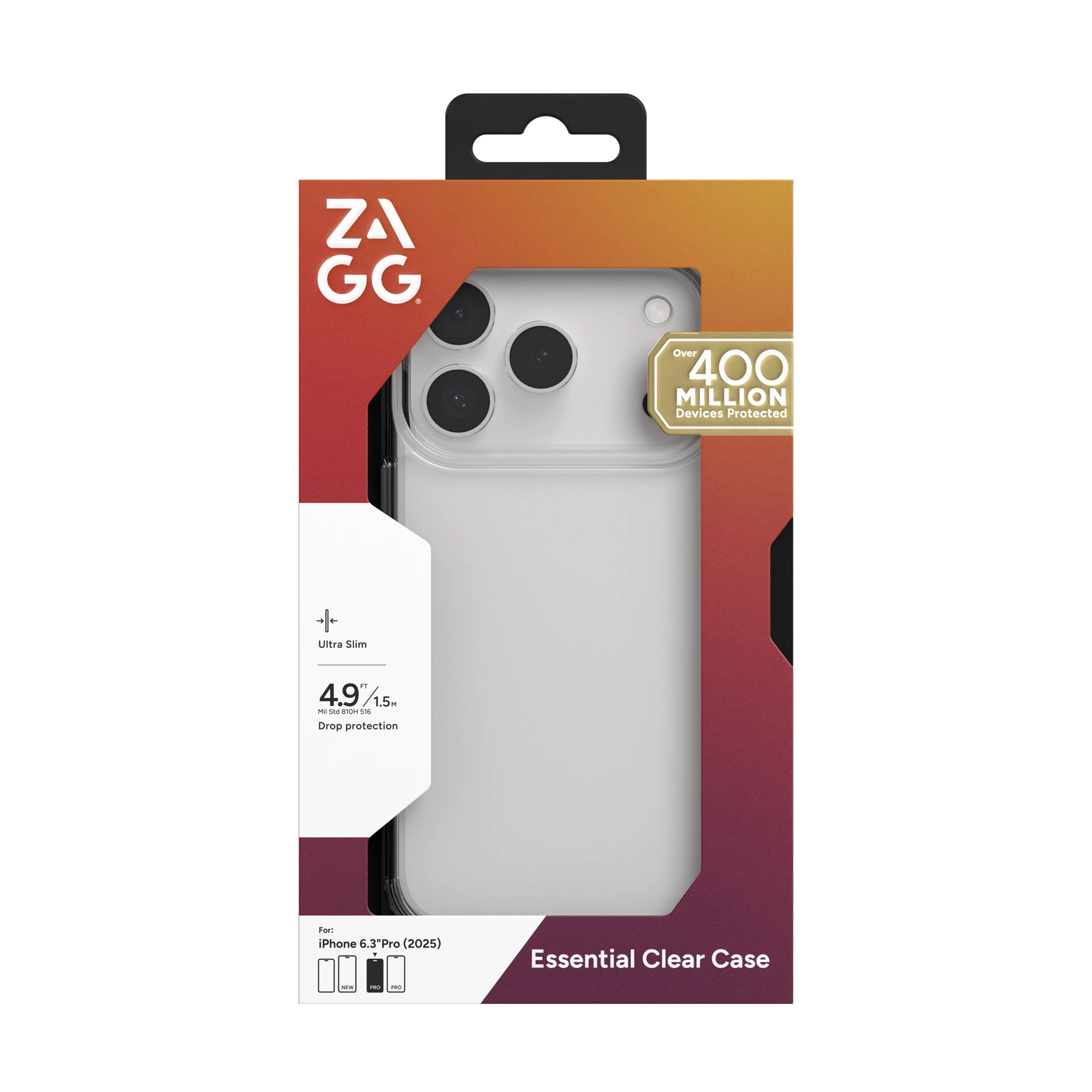 Ốp lưng ZAGG ESNTL - Clear iPhone 17 Pro - 702320202