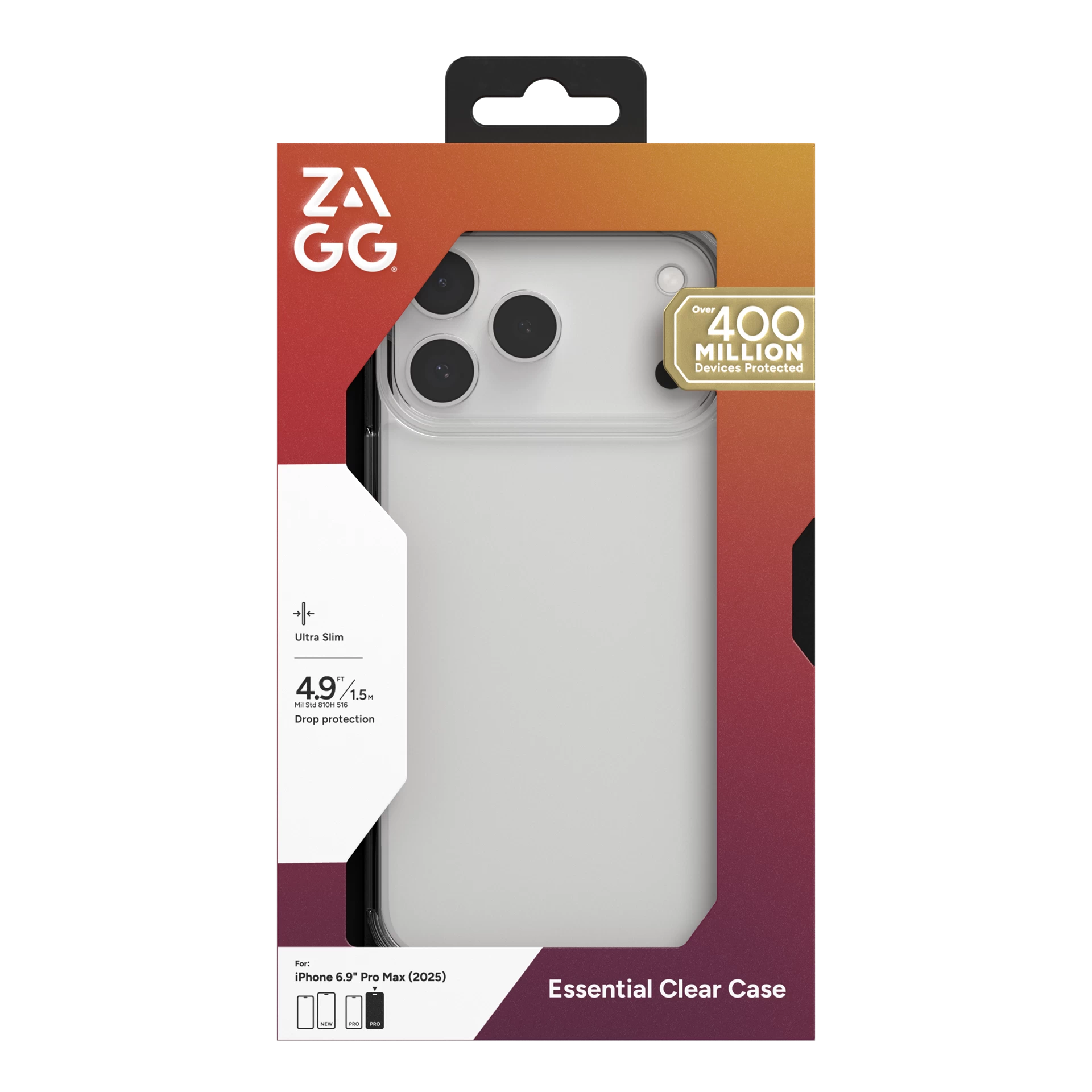 Ốp lưng ZAGG ESNTL - Clear iPhone 17 Pro Max - 702320203