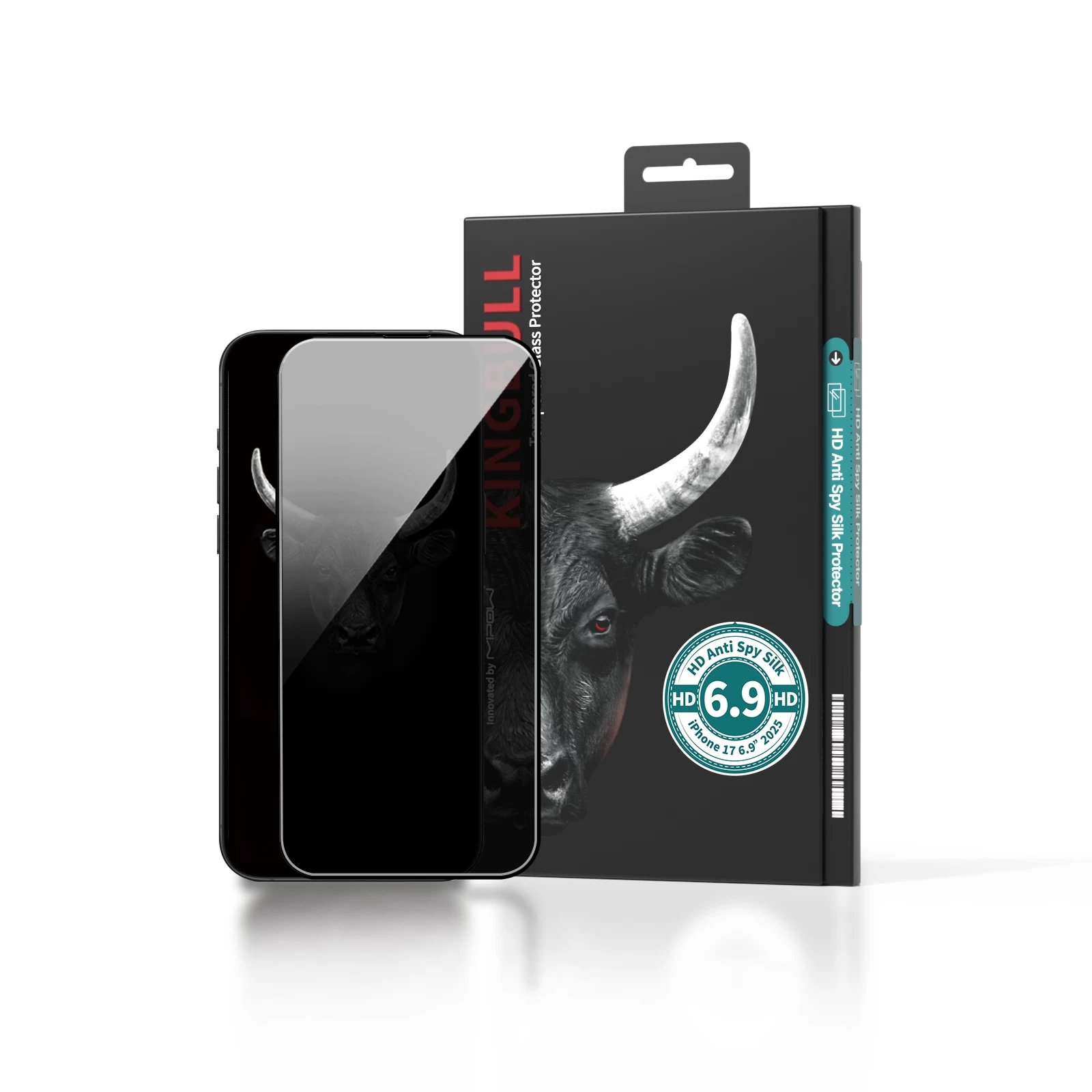 Dán Cường Lực Chống Nhìn Trộm Mipow Kingbull HD Anti-Spy iPhone 17 Pro Max