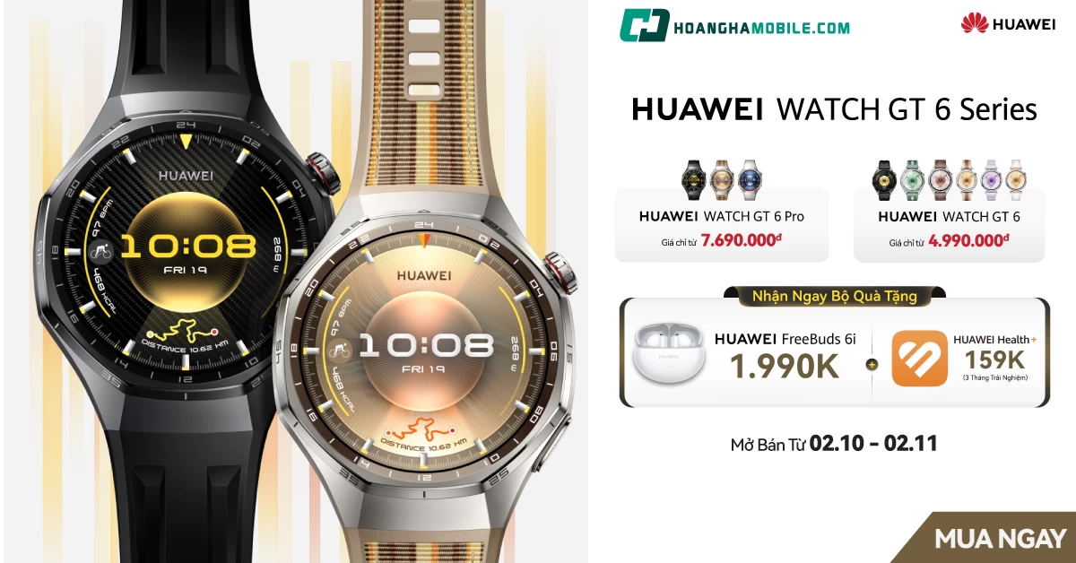 Đồng hồ thông minh Huawei GT 6 41mm - Màu Tím dây cao su