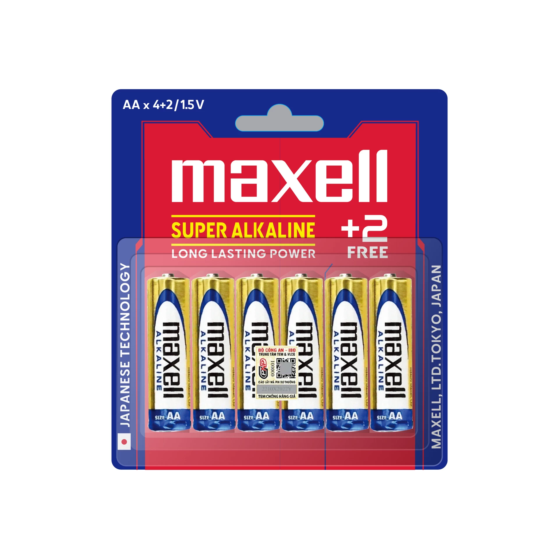 Pin Kiềm Maxell AA LR6(GD) Combo 4 viên tặng 2 viên