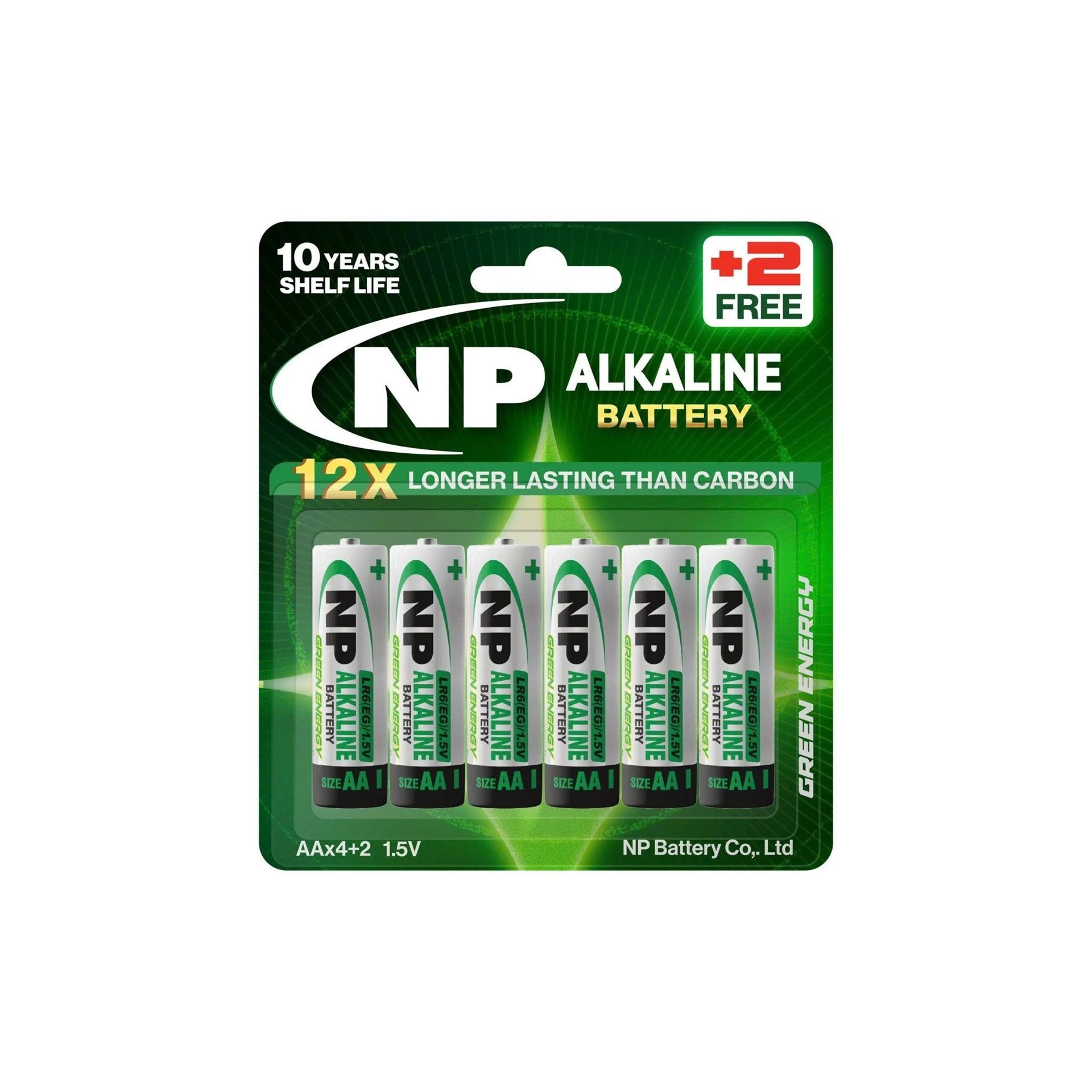 Pin Alkaline NP AA - LR6 (EG) Vỉ 4 Viên Tặng 2 Viên