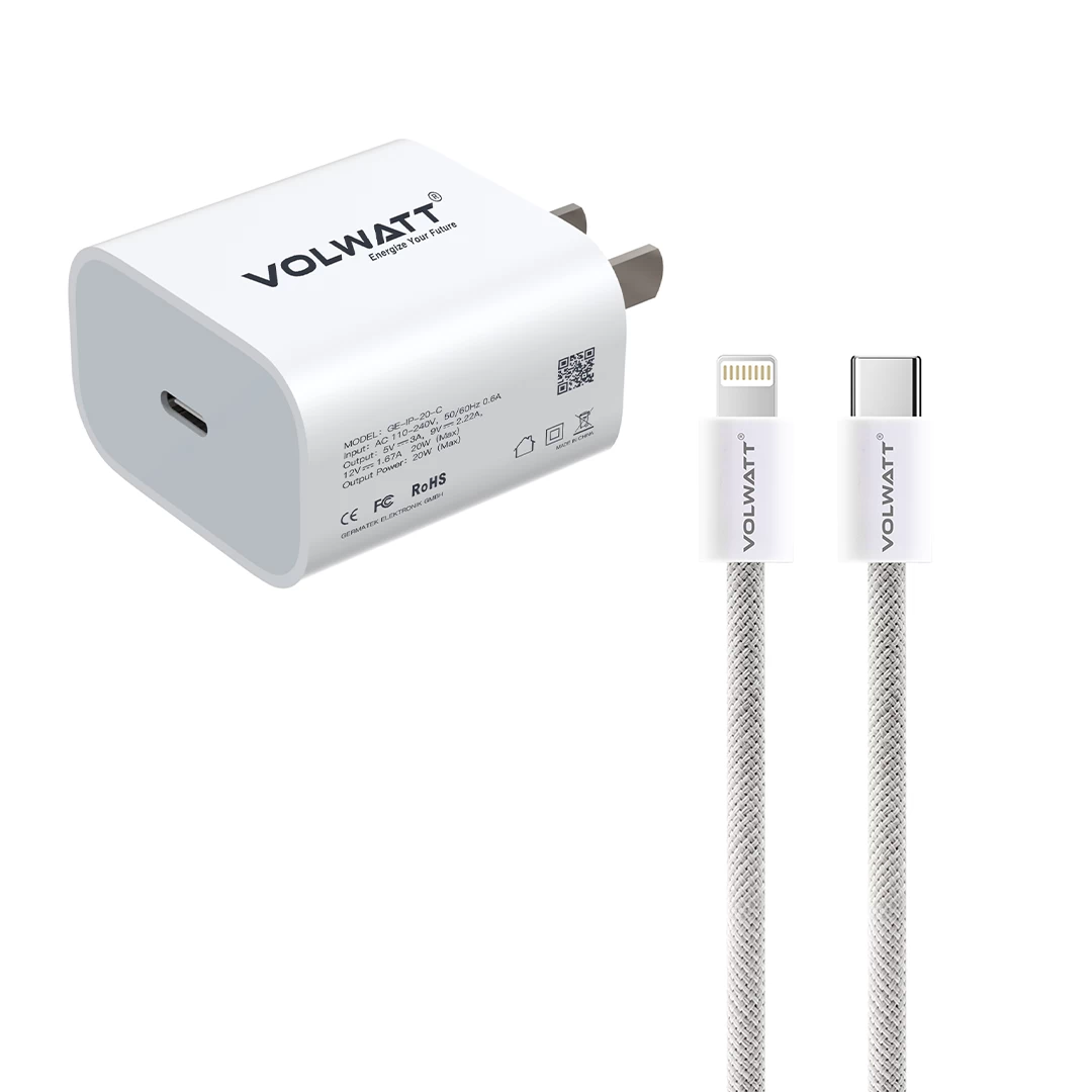 Bộ sạc nhanh Volwatt 20w C to Lightning