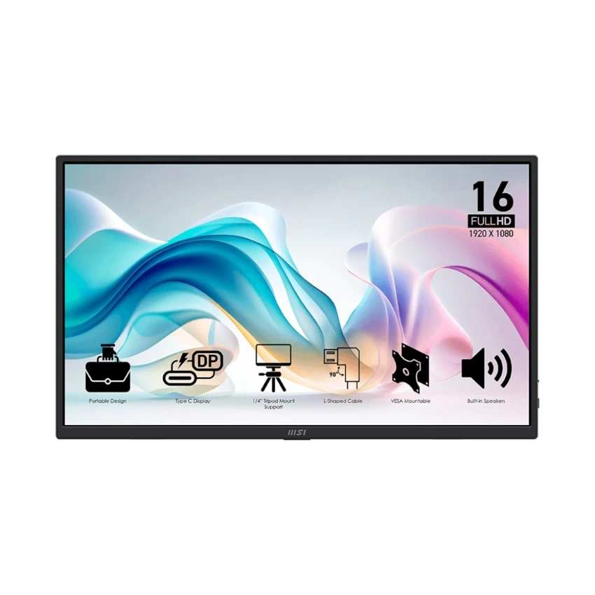 Màn hình di động MSI Pro MP165 E6 (15.6 inch/FHD/IPS/60Hz/4ms/loa/USB-C)