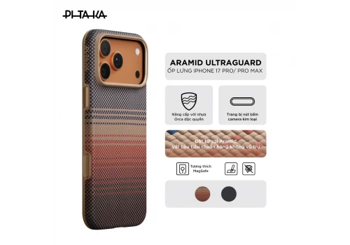 Ốp lưng iPhone PITAKA Aramid UltraGuard 17 Pro Max