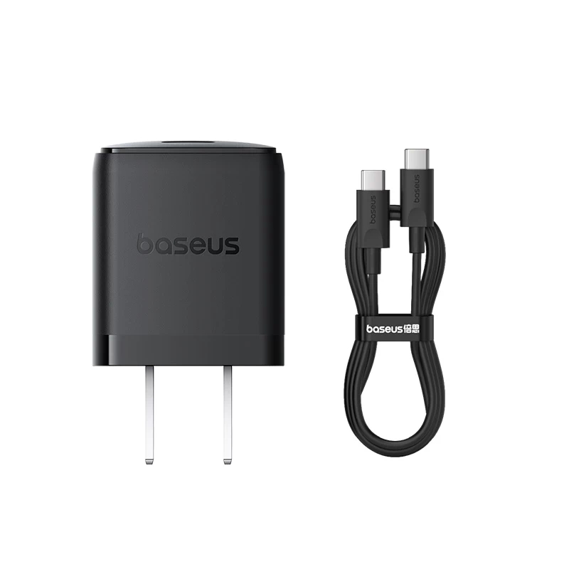 Bộ sạc nhanh Baseus Palm 1C 20W US (kèm cáp USB-C to USB-C 1m)