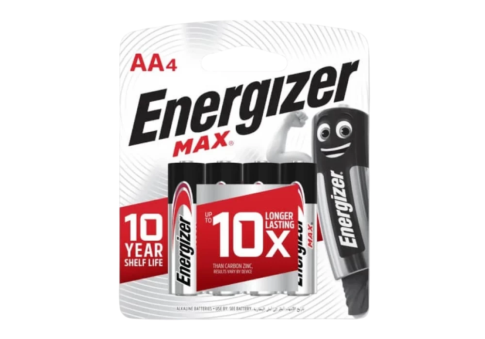 Pin tiểu Energizer MAX AA E91 BP4 4 viên (Kiềm)