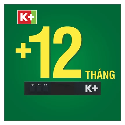 (ngừng) Trọn bộ thiết bị K+ DTH - Gói Trọn Vẹn 3 tháng Black-12 tháng