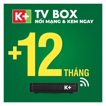 (ngừng) Trọn bộ thiết bị K+ TV Box - Gói Trọn Vẹn 3 tháng Black-12 tháng