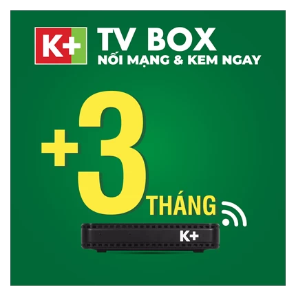 (ngừng) Trọn bộ thiết bị K+ TV Box - Gói Trọn Vẹn 3 tháng Black-3 tháng