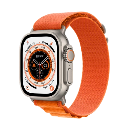 Apple Watch Ultra - GPS + LTE, 49mm - Vỏ Titan Dây Quấn Alpine Trung Bình Orange