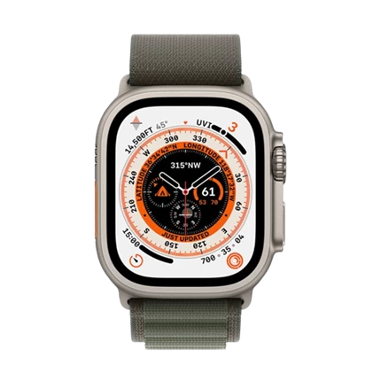 Apple Watch Ultra - GPS + LTE, 49mm - Vỏ Titan Dây Quấn Alpine Trung Bình Green