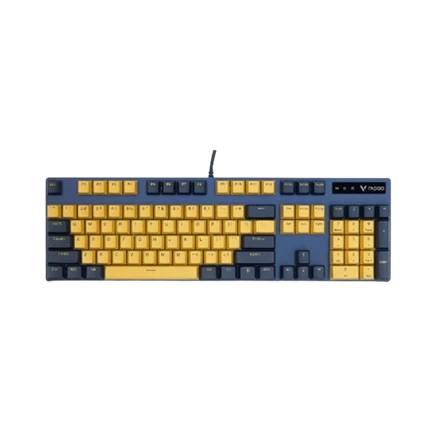 Bàn phím cơ Gaming Rapoo V500 Pro (Vàng Xanh/Brown Switch) - Chính hãng