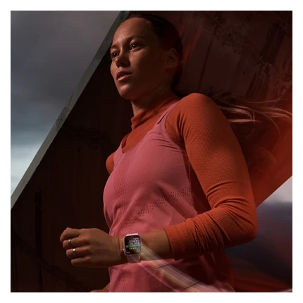 Apple Watch Series 9 - GPS, 45mm - Vỏ Nhôm Dây Cao Su Ánh Sao