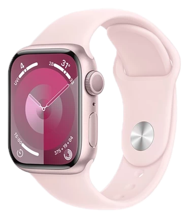 Apple Watch Series 9 - GPS + Cellular, 41mm - Vỏ Nhôm Dây Cao Su Hồng