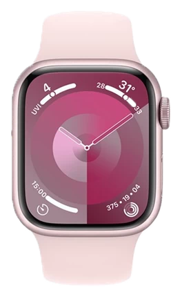 Apple Watch Series 9 - GPS + Cellular, 41mm - Vỏ Nhôm Dây Cao Su Hồng