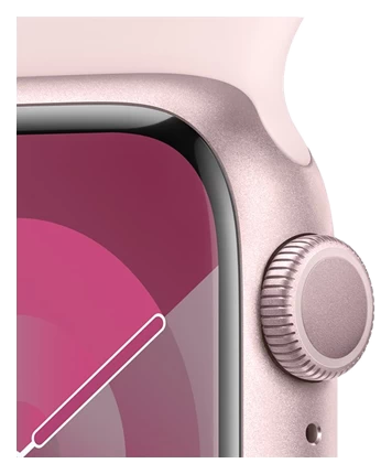 Apple Watch Series 9 - GPS + Cellular, 41mm - Vỏ Nhôm Dây Cao Su Hồng