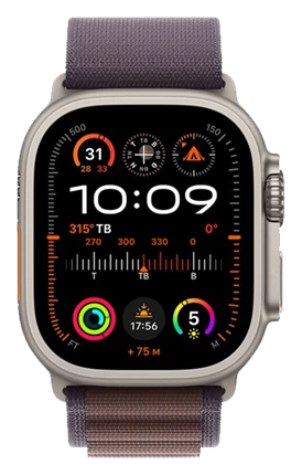Apple Watch Ultra 2 - GPS + LTE, 49mm - Vỏ Titan Dây Quấn Alpine Chàm