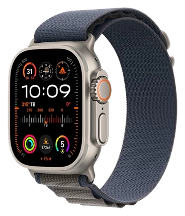Apple Watch Ultra 2 - GPS + LTE, 49mm - Vỏ Titan Dây Quấn Alpine Xanh Dương