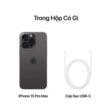iPhone 15 Pro Max 256GB - Chính hãng VN/A Titan Đen