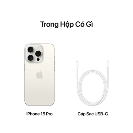 iPhone 15 Pro 128GB - Chính hãng VN/A Titan Trắng