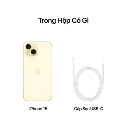 iPhone 15 256GB - Chính hãng VN/A Vàng